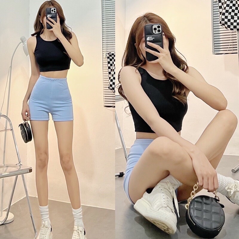 Áo kiểu thun croptop ba lỗ cho nữ cá tính