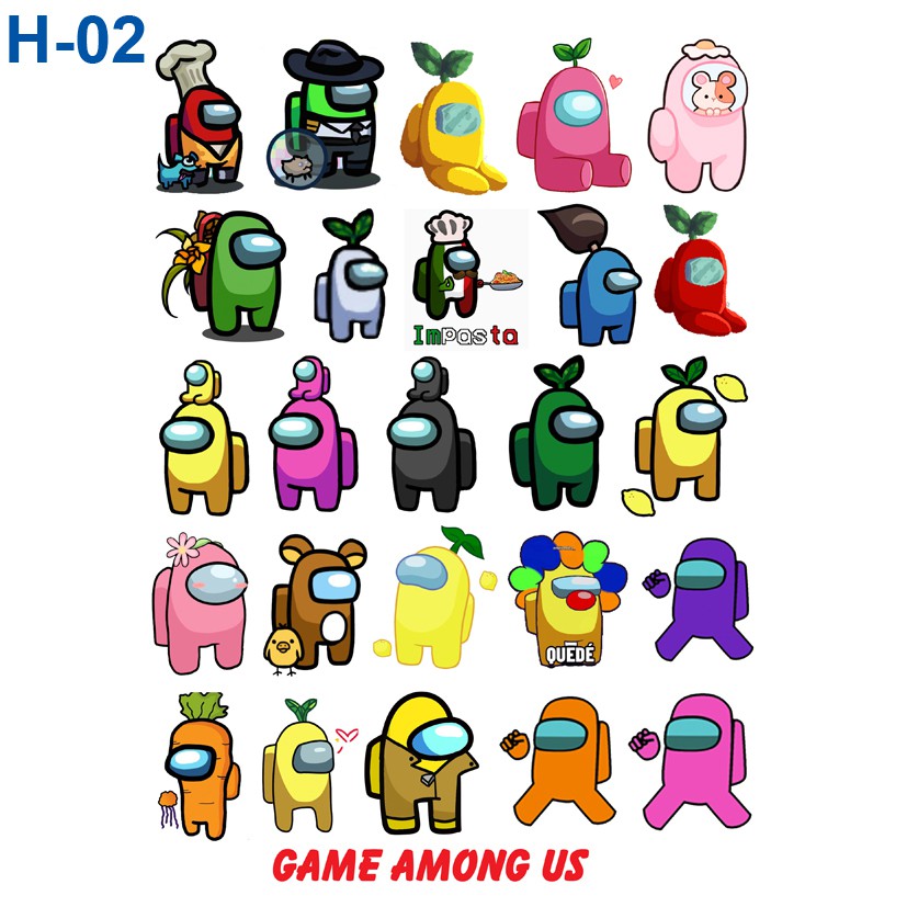 Sticker/ Hình dán Game Among Us ( Nhiều mẫu)
