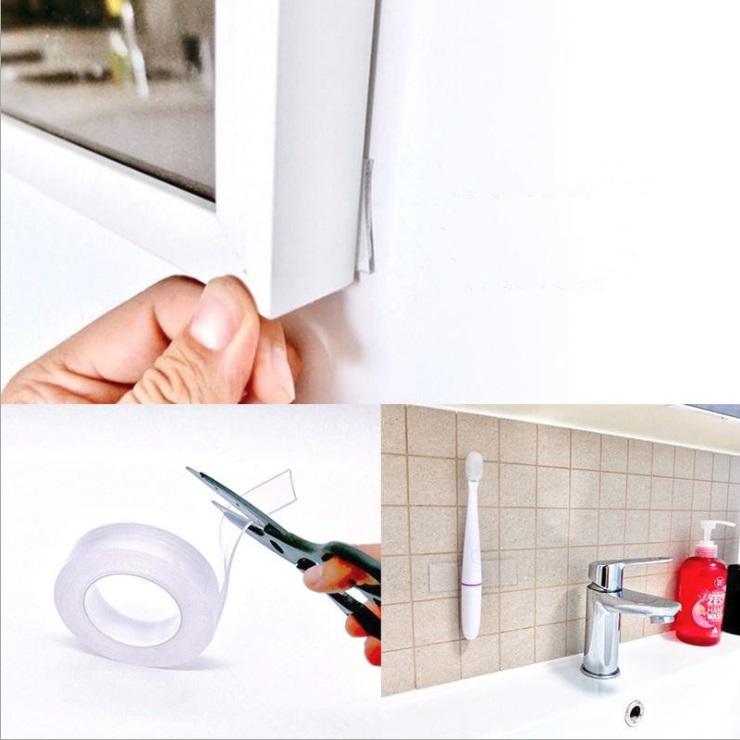 Cuộn Băng Keo 1m,Băng Keo 2 Mặt Siêu Dính Dày 2mm