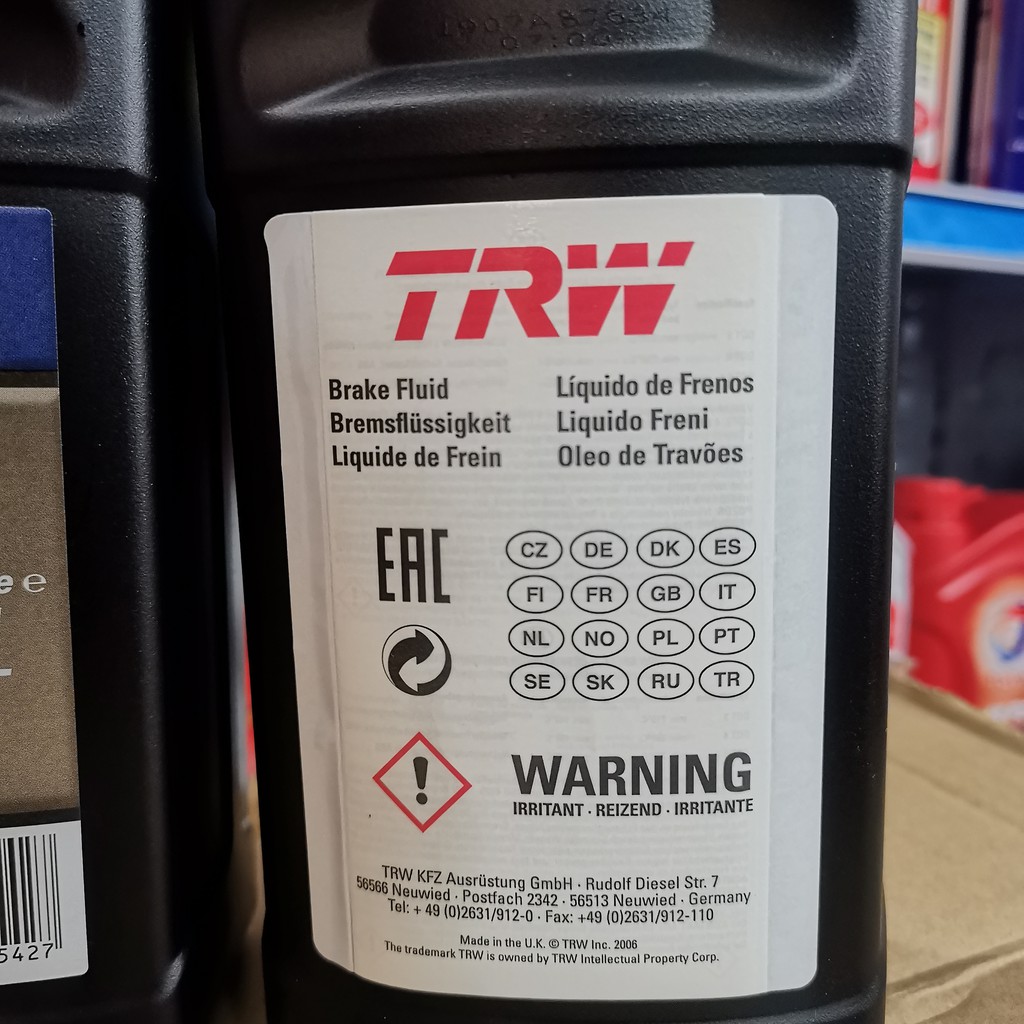Dầu Thắng TRW Brake Fluid DOT 4 1Lít MixASale