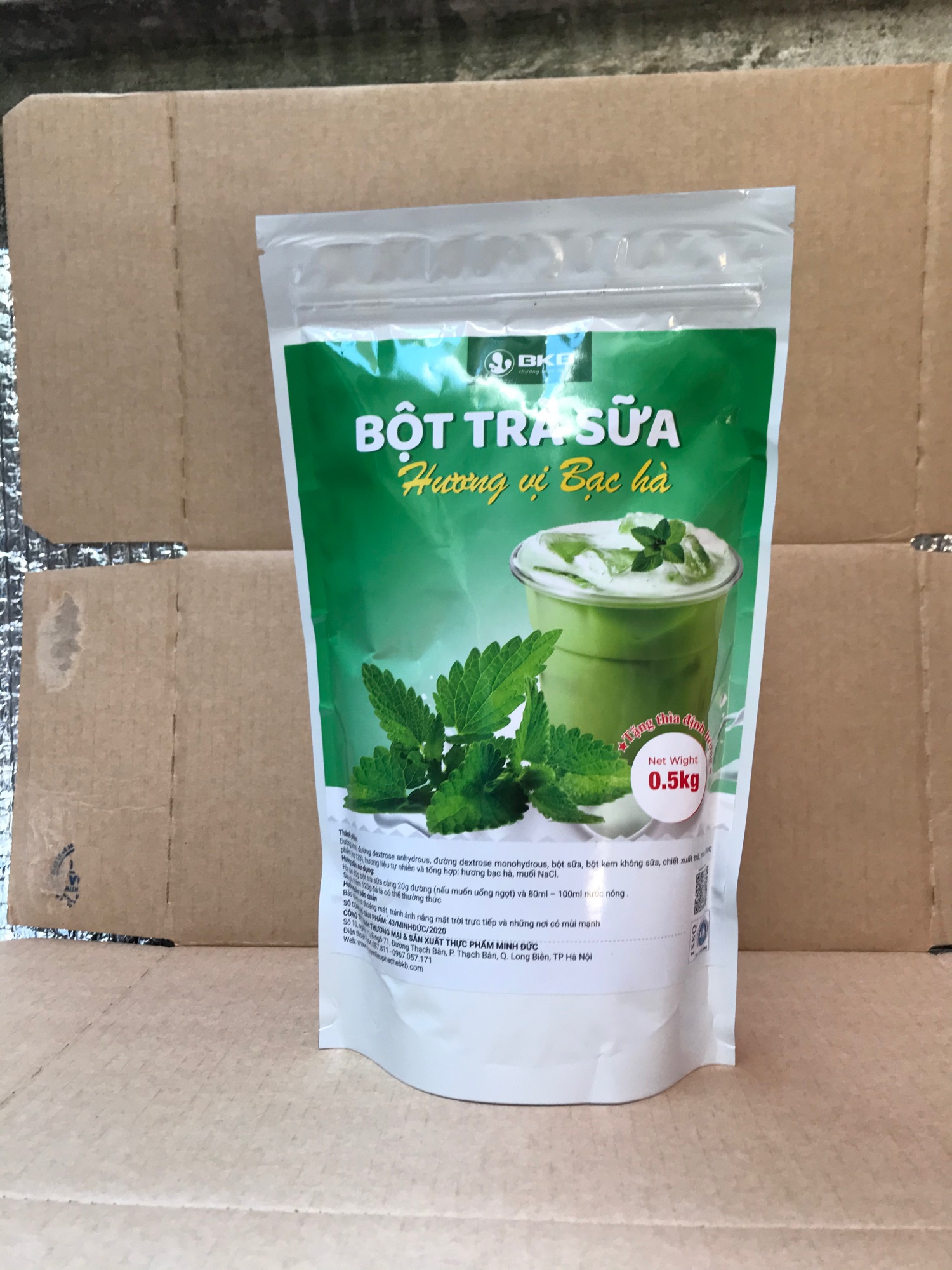 Bột trà sữa bạc hà pha sẵn gói 500gam