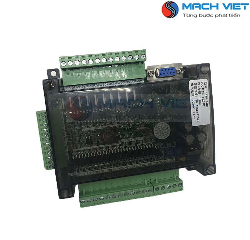 Board lập trình PLC FX3U 24MT 6AD 2DA có Pin, RS485