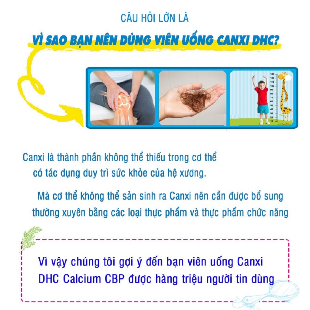 Viên uống canxi DHC Calcium + CBP