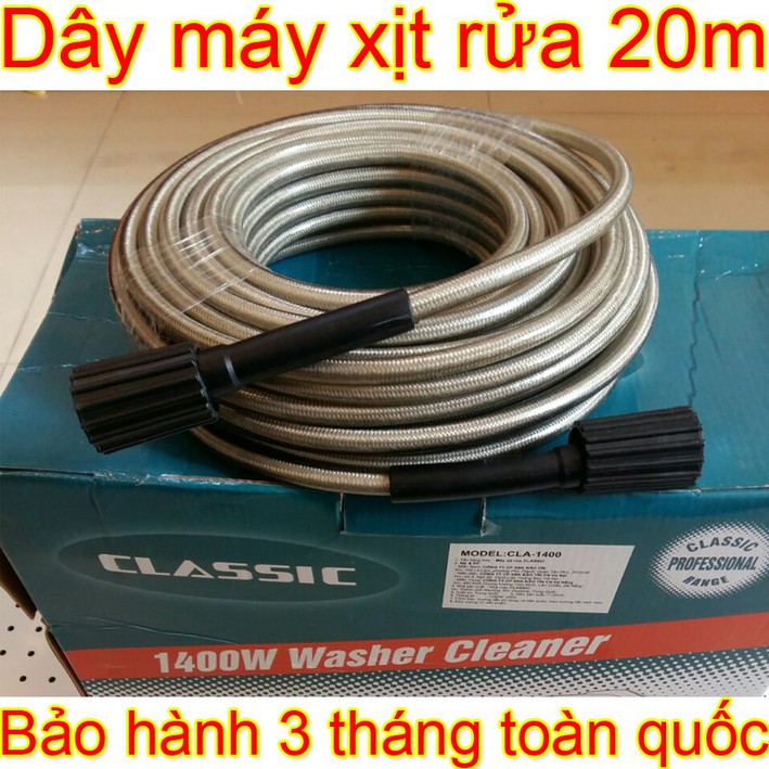 dây máy rửa xe dài 20 m.hai đầu to