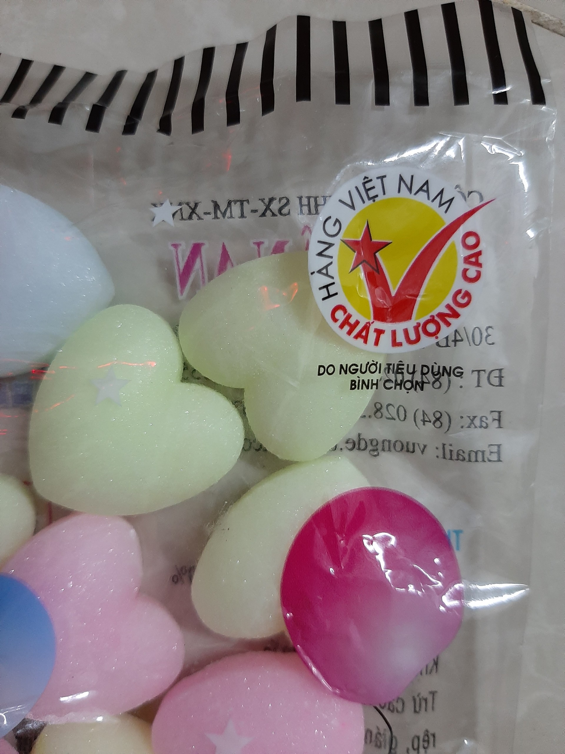 long não thuận an trái tim đủ màu bịch 200gr