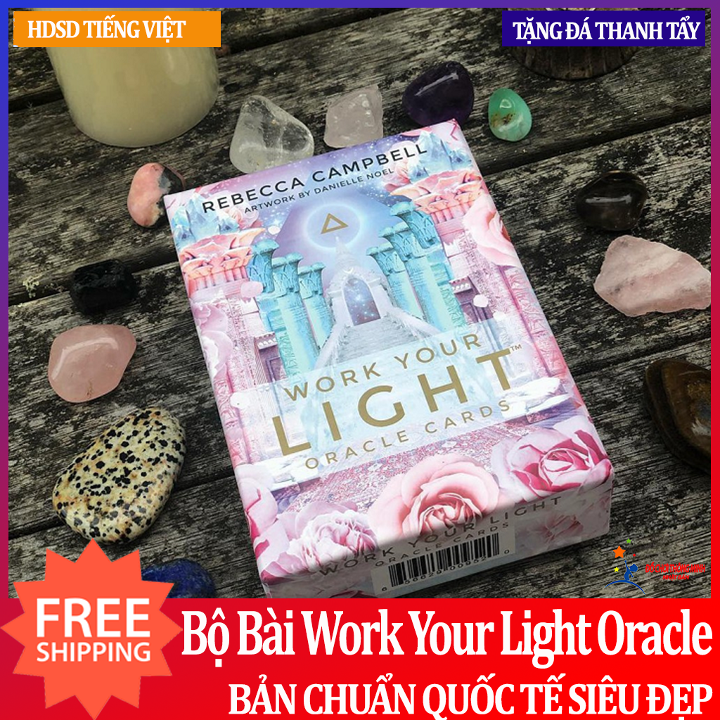 Bài Bói Work Your Light Oracle Cao Cấp Tặng Đá Thanh Tẩy