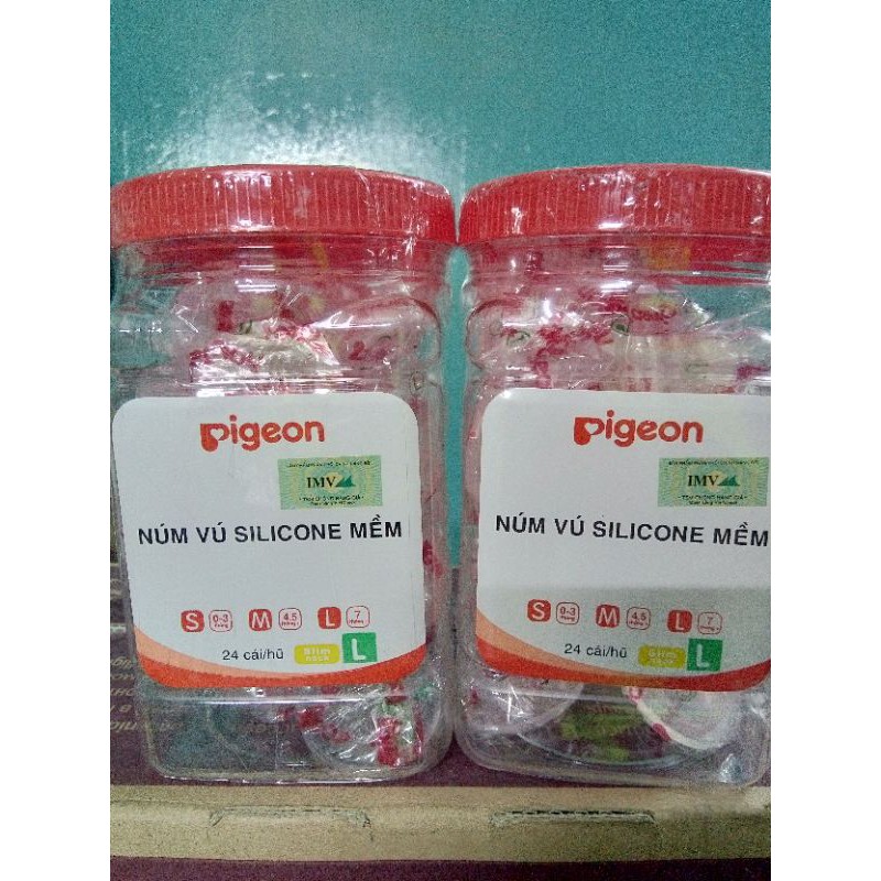 [1 cái] Núm vú Silicone Pigeon cổ hẹp size L