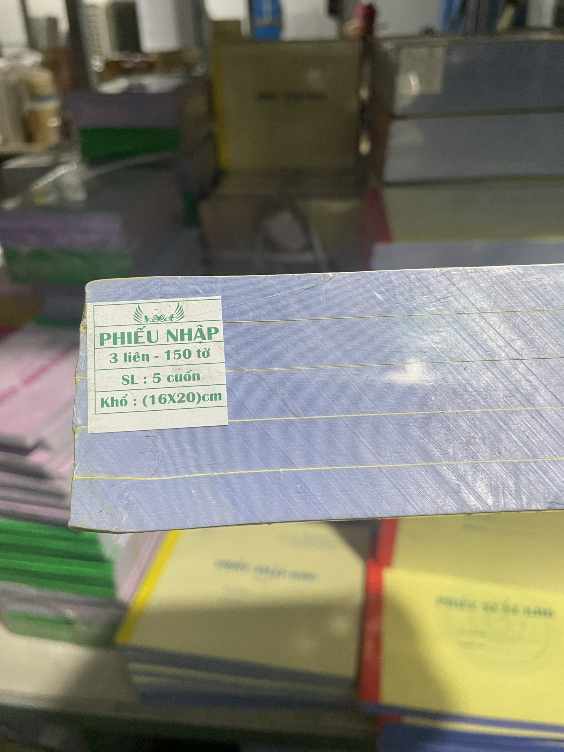 (1 Quyển) Phiếu nhập kho 3 liên A5 (150 tờ) khổ 16x20