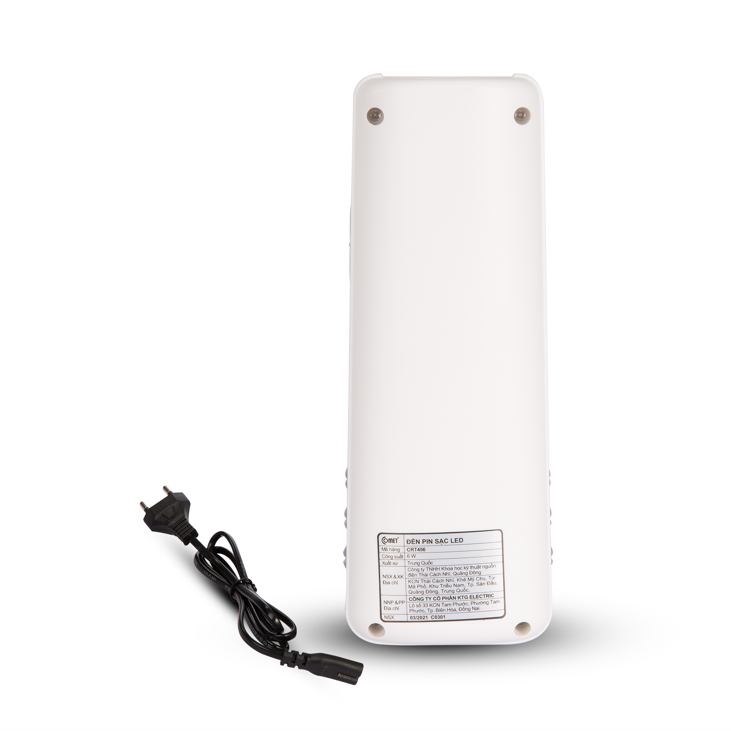 Đèn pin sạc led COMET CRT456 6W (đèn pin 2W + Đèn sạc 4W)