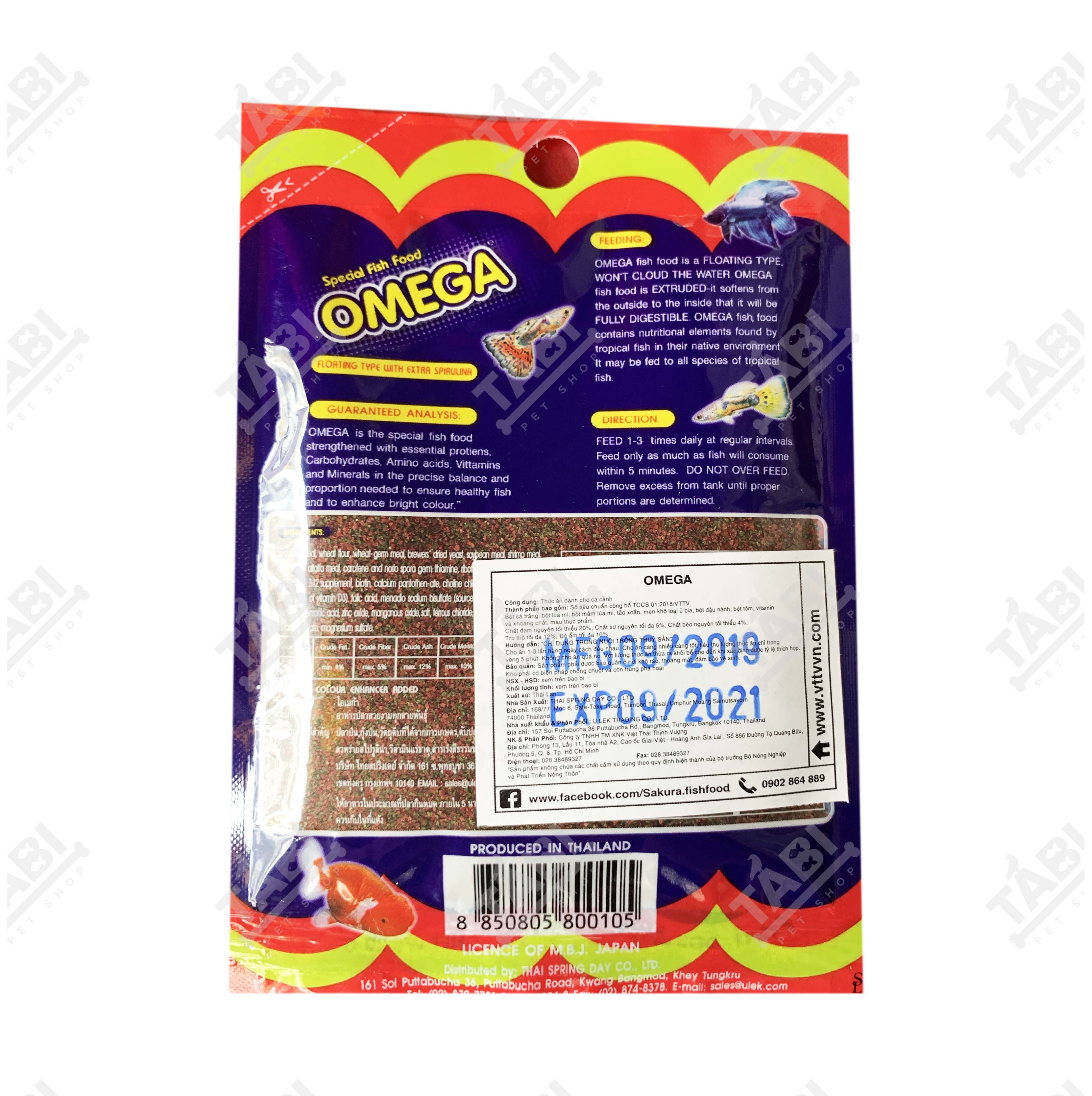 Thức Ăn Cá Omega 20g Cho Cá Cảnh Thuỷ Sinh