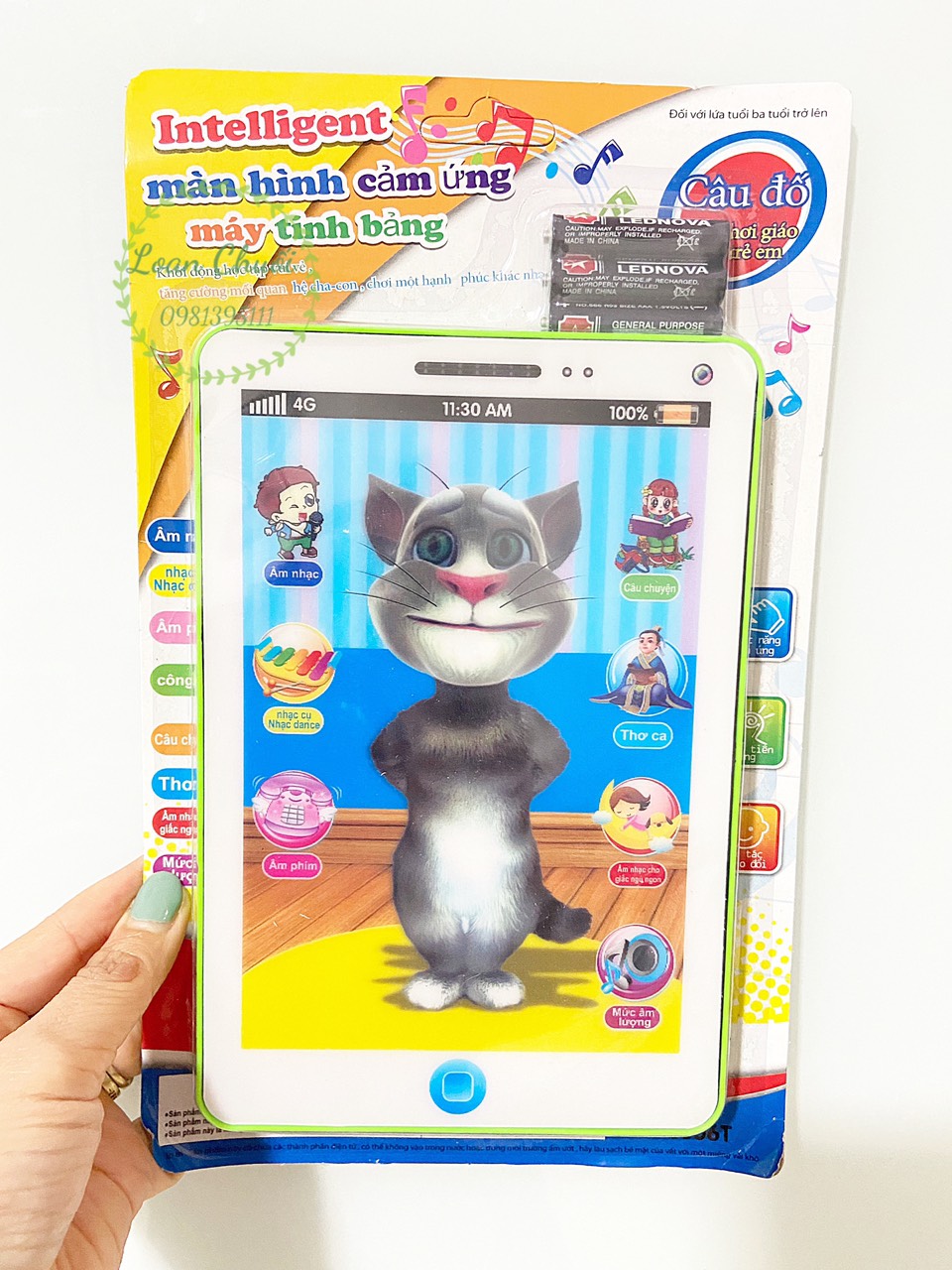 IPAD CẢM ỨNG MÈO TÔM TIẾNG VIỆT CHO BÉ ( TẶNG 03 PIN AA)