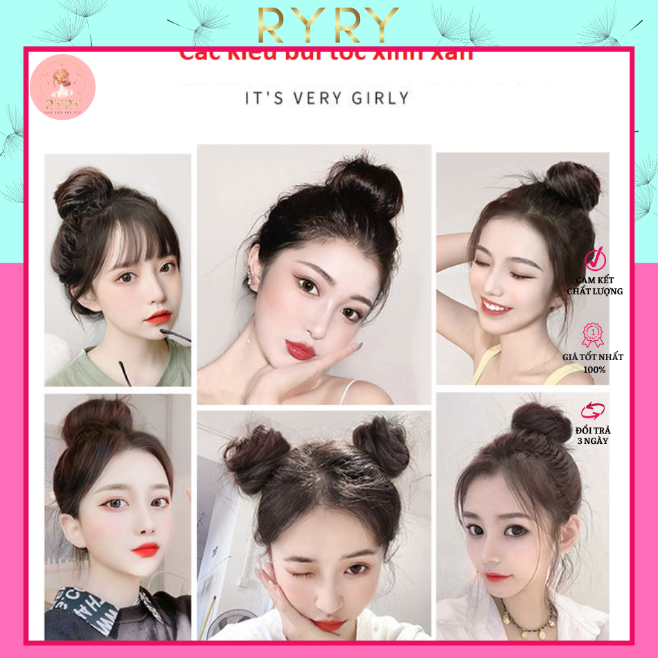 Búi Tóc Giả Tròn Thời Trang Cho Nữ