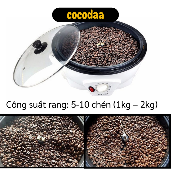 Máy rang cà phê - Máy rang ngũ cốc đa năng - Máy rang hạt - Máy rang cafe đa năng 1200W