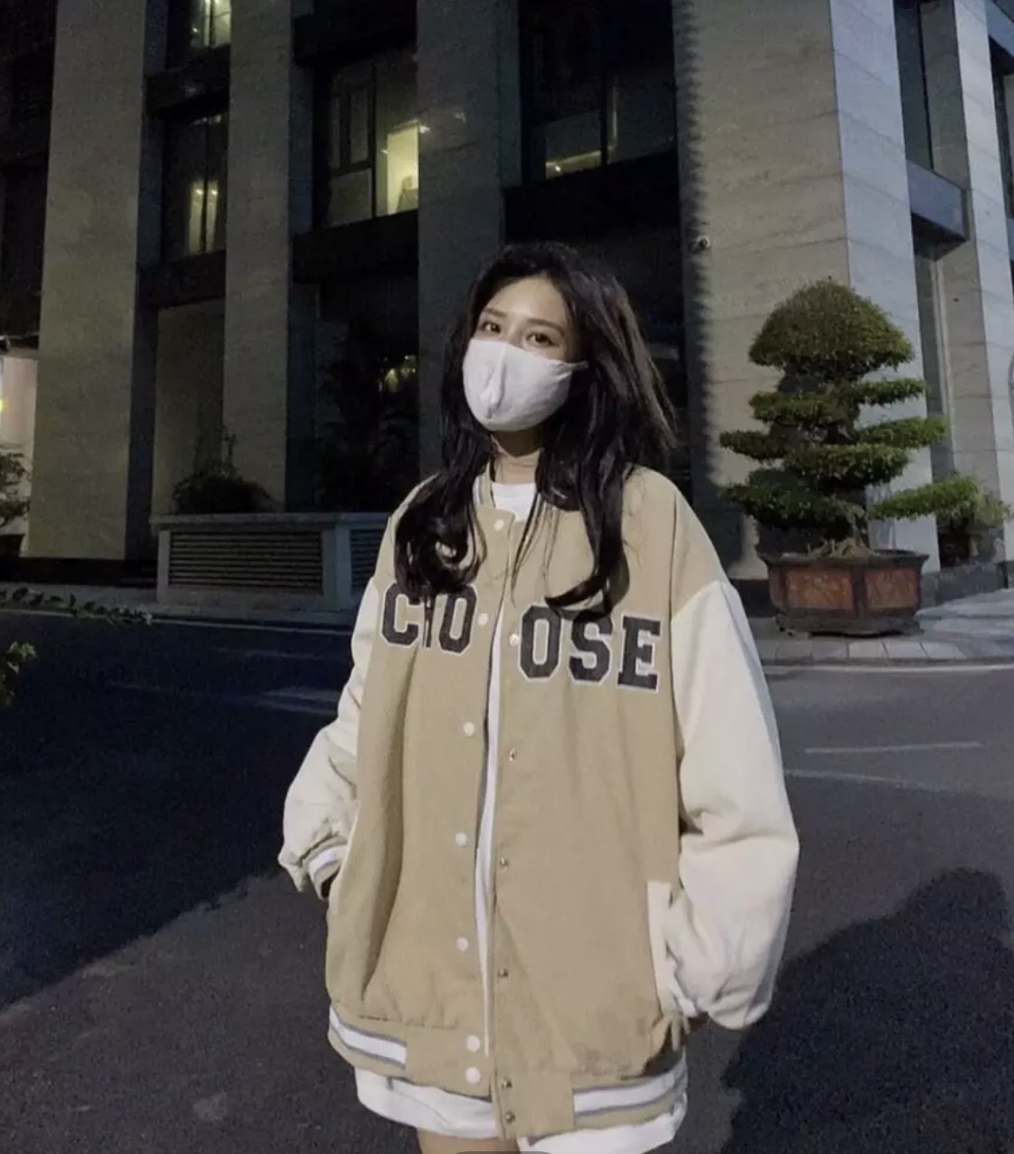 ÁO KHOÁC BOMBER NHUNG GÂN CÚC BẤM THÊU CHO.OSE SIÊU ĐẸP
