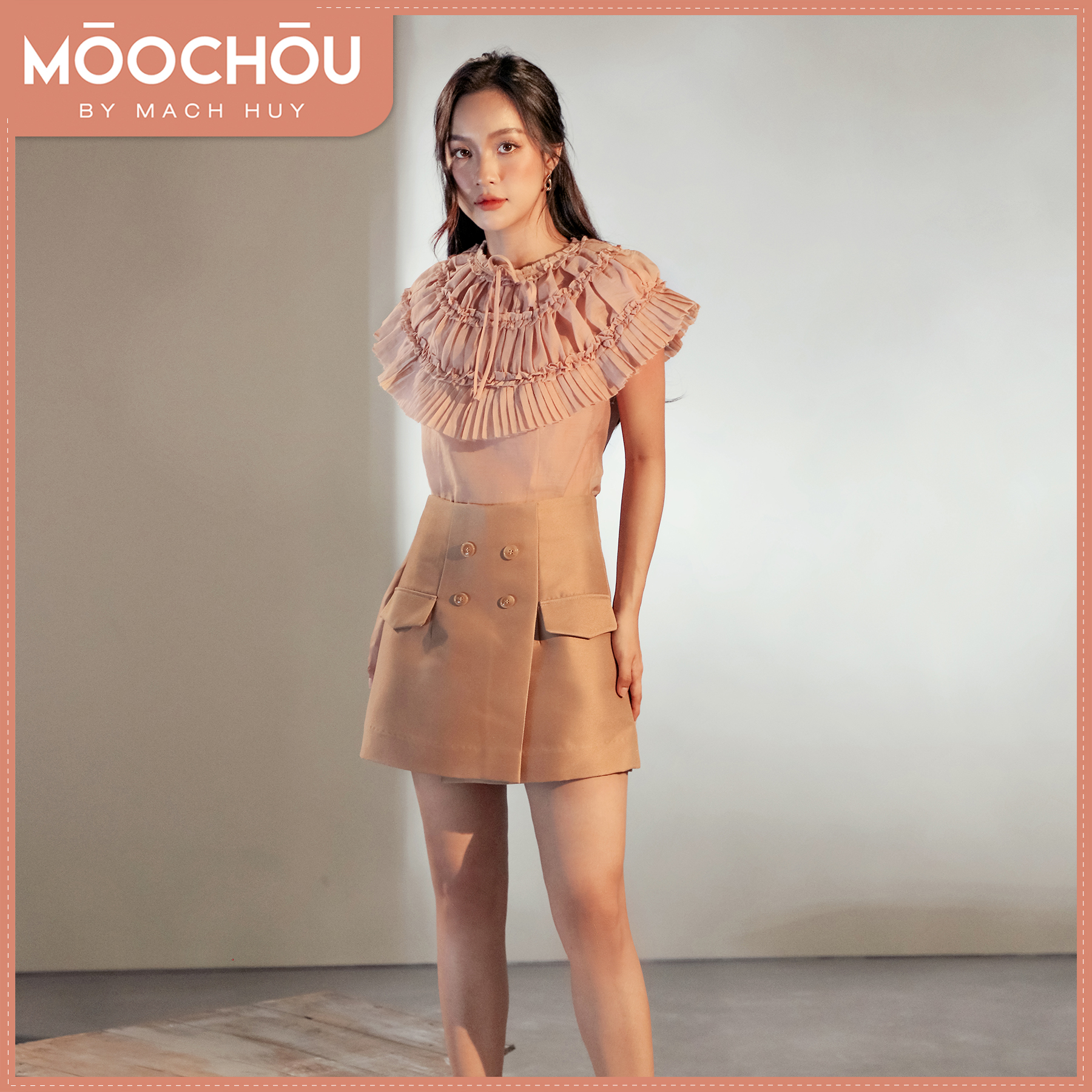 ÁO KIỂU CỔ CÁNH CHIM SELINE TOP - MOOCHOU
