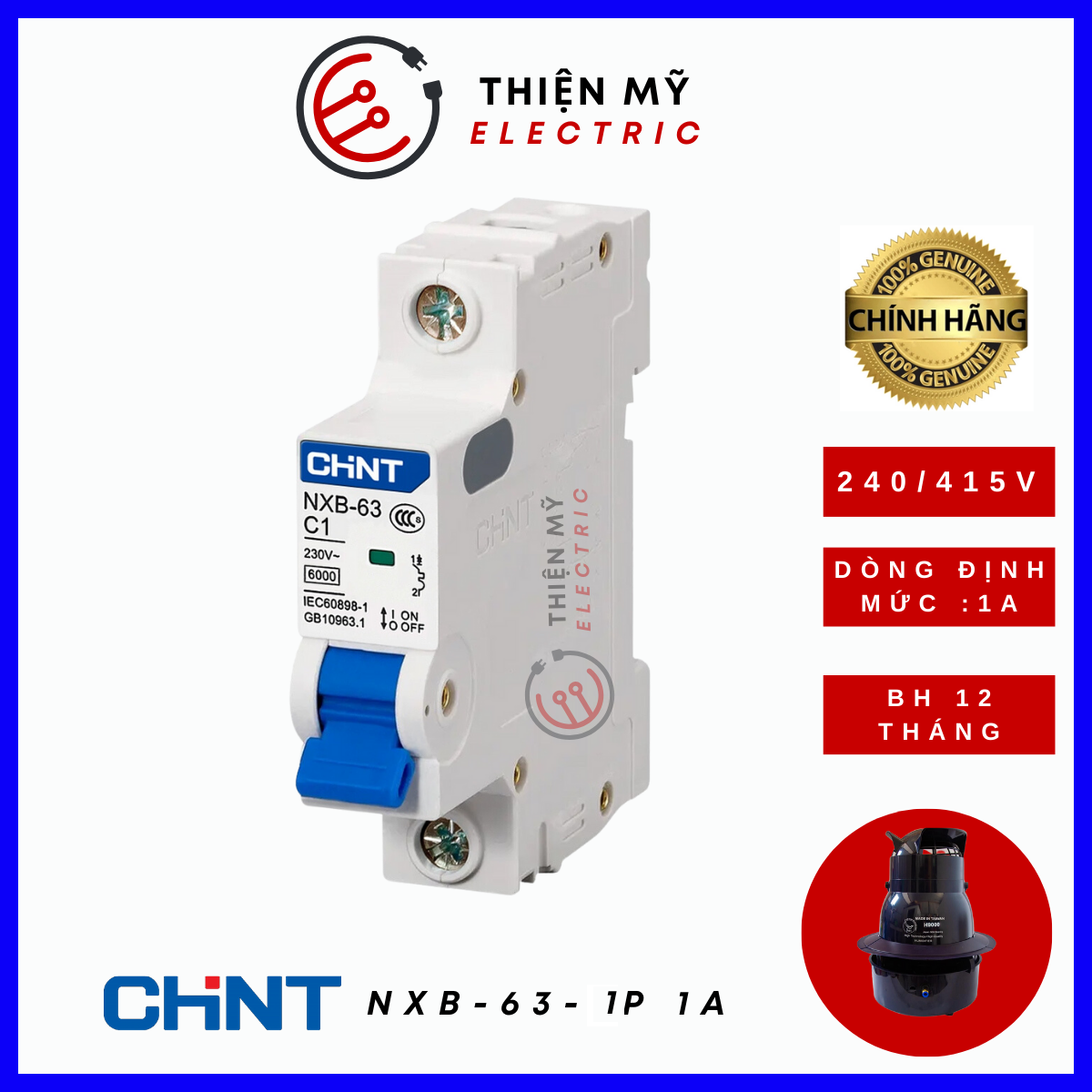 Circuit breaker 1-2p 1a