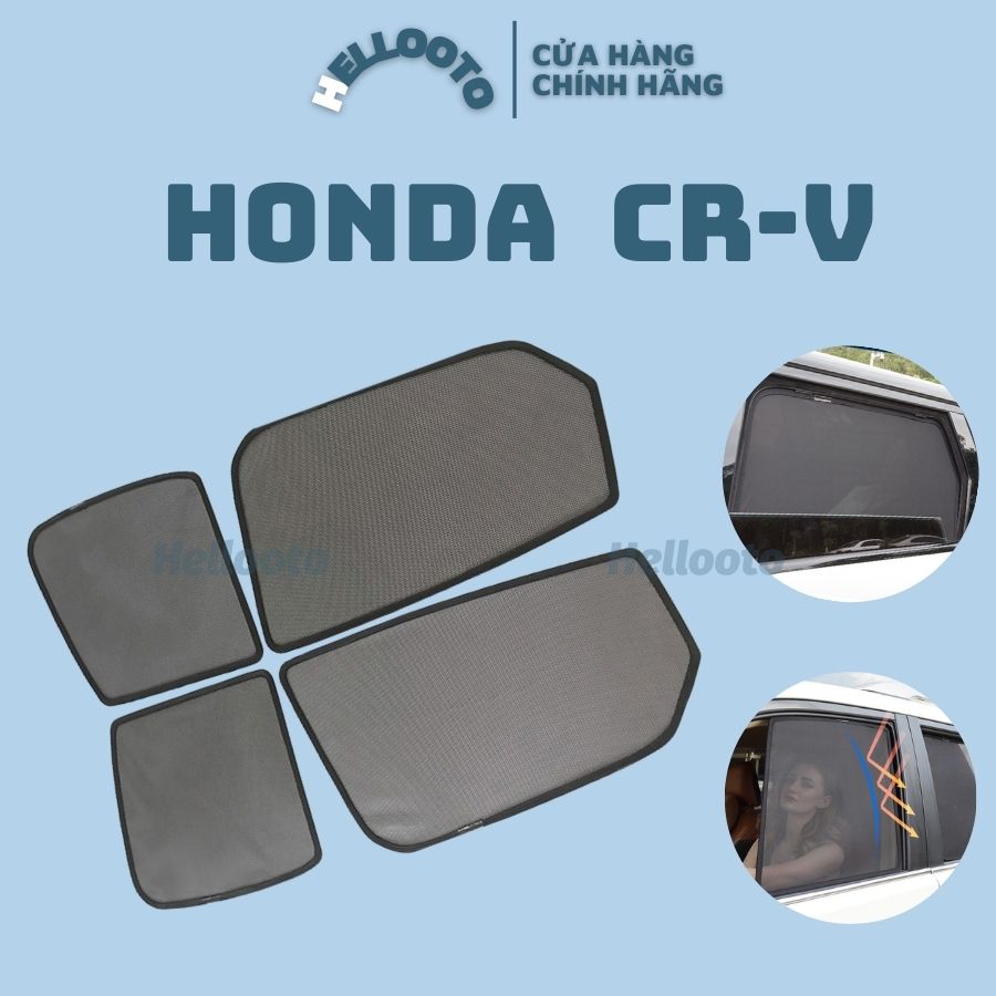 Rèm Che Nắng Nam Châm Xe Honda CRV 2014 đến 2022 - Bộ 4 Tấm, Khung Rèm Tích Hợp Sẵn Nam Châm, Vừa Zin Cho Xe, Tháo Lắp Đơn Giản Che Nắng Hiệu Quả