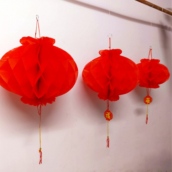 Lantern decorative braid, red lantern folding, hanging Outdoor
