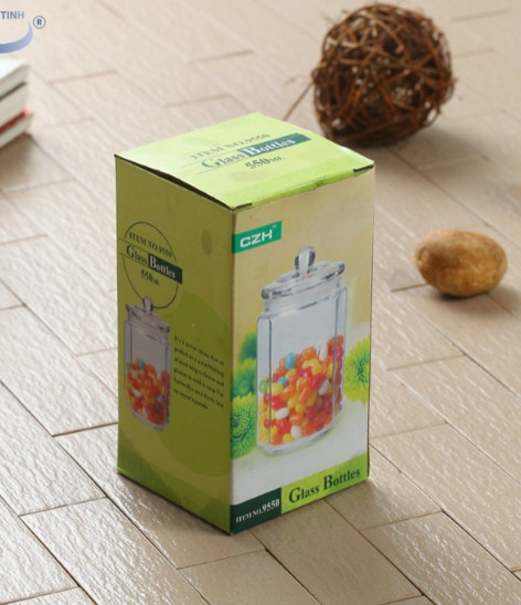 [HÀNG CHẤT LƯỢNG] Hũ Thủy Tinh Lục Giác nắp Thủy tinh ( 1.5lit - 2.0lít -3.0 Lít)