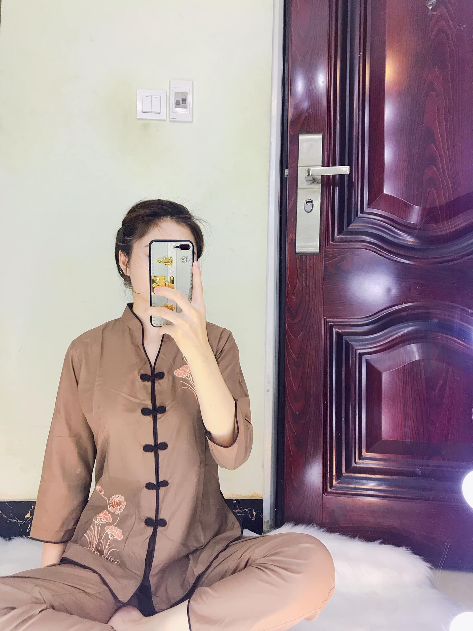 [HCM]Đồ Lam Đi Chùa Nữ - Bộ Đi Lễ Chùa Đẹp Cao Cấp Trang Nhã Vải Kate Truyền Thống 2021 Dành Cho Phật Tử - AL009