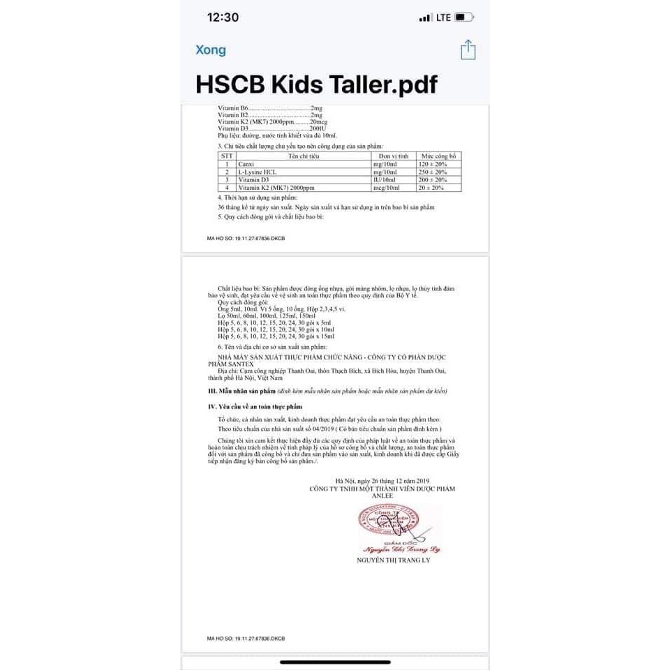 [HCM]Canxi hữu cơ kids Taller