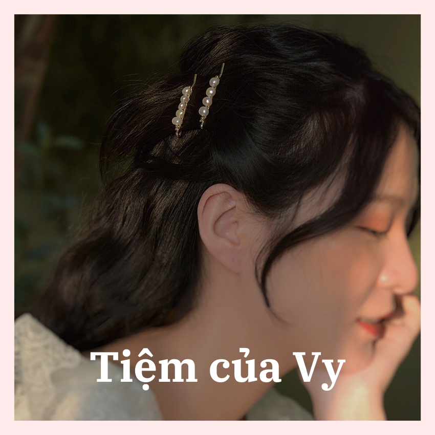 Kẹp tóc ngọc trai thật nuôi nước ngọt