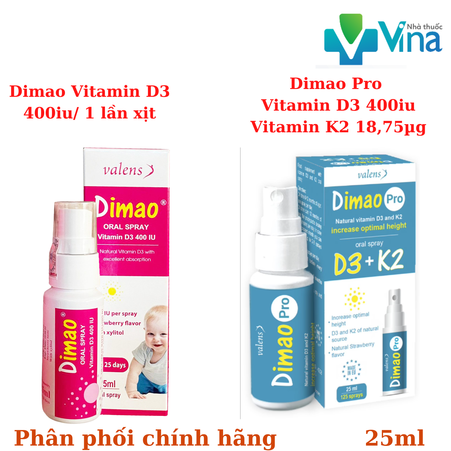 Dimao - Vitamin D3 Dạng Xịt 400IU Hàng Nhập Khẩu Châu Âu Hiệu Quả Và Hấp