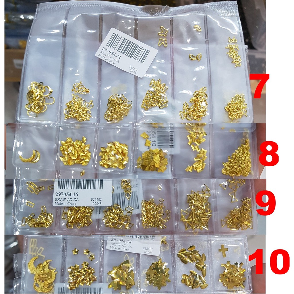 charm kim loại  trang trí móng