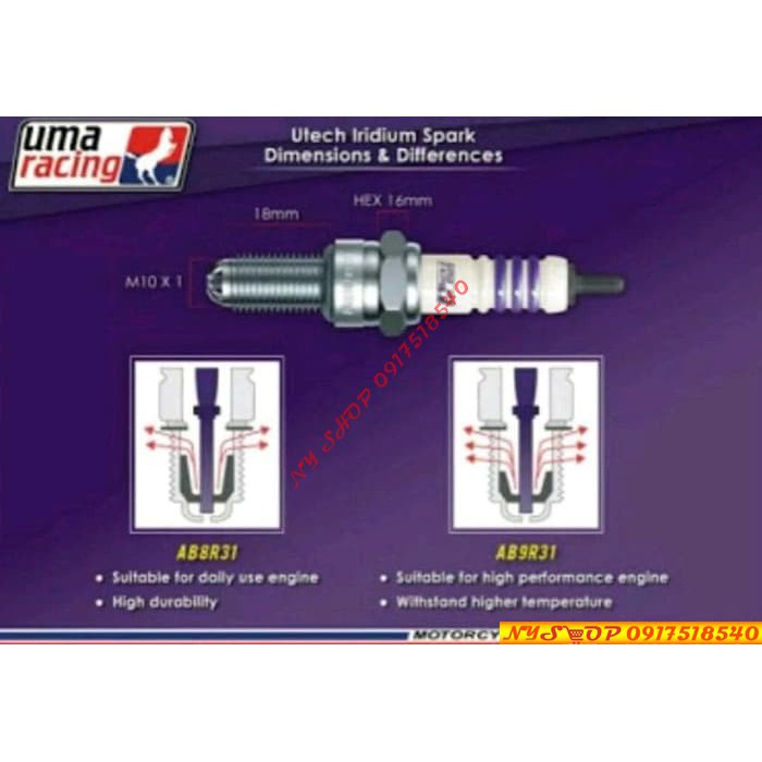 BUGI UMA RACING IRIDIUM ĐA CỰC CHÍNH HÃNG MẪU 2019
