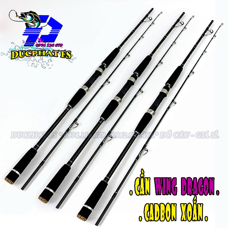 Cần Câu Wring Dragon ( LOẠI 1 PHÔI DẦY 2m1- 3m). - Carbon cao cấp - Siêu Bạo Lực.!!!