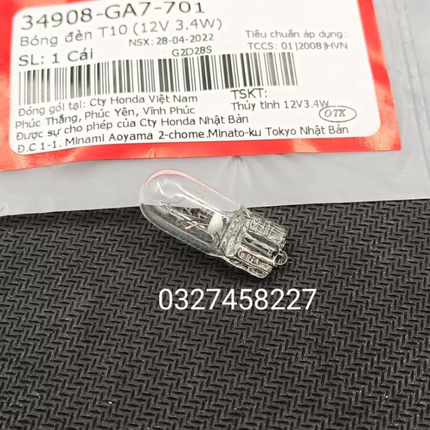 Bóng đèn t10 , bóng demi xi nhan xe dream zin honda