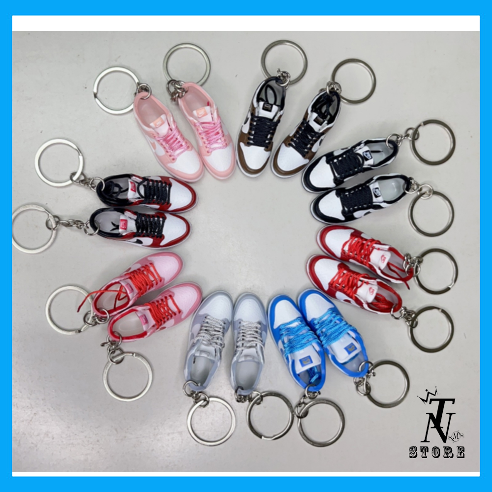 Móc khóa giày sneaker cổ thấp Air Jordan 3D tỷ lệ 1:6