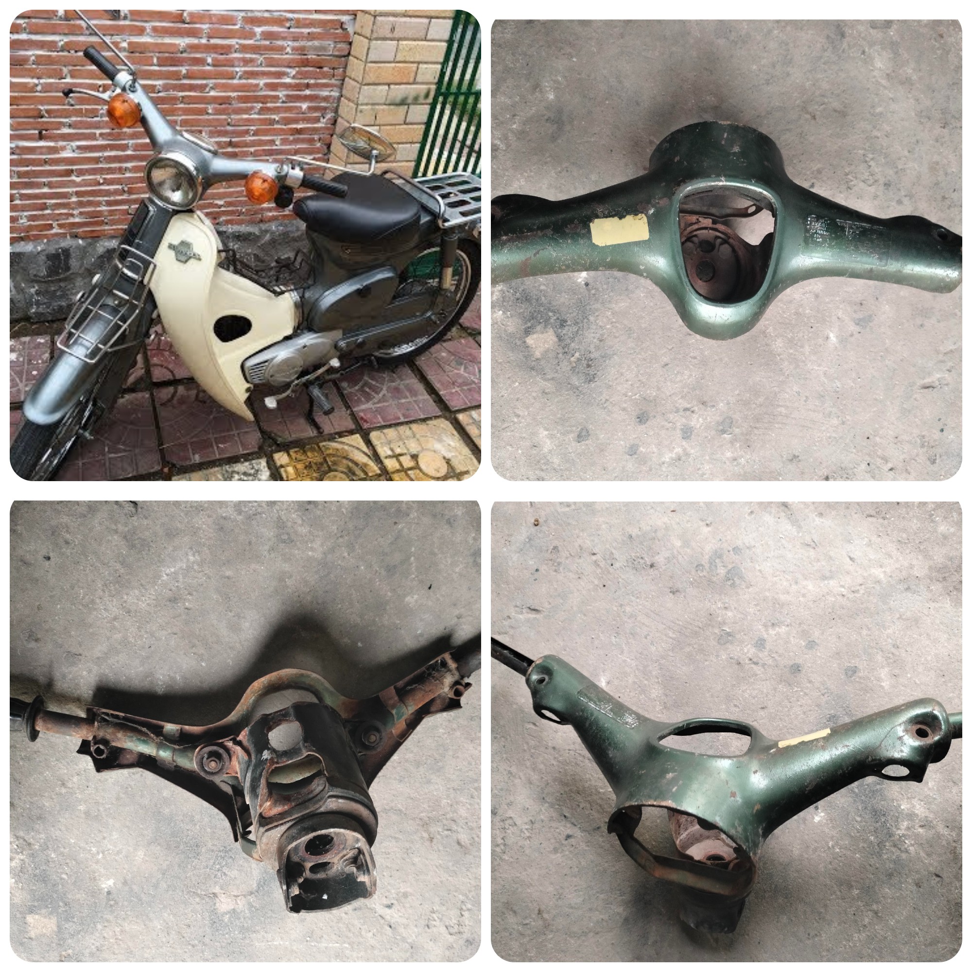 bộ đầu ghi đông xe honda cup én ( hàng tháo xe zin )