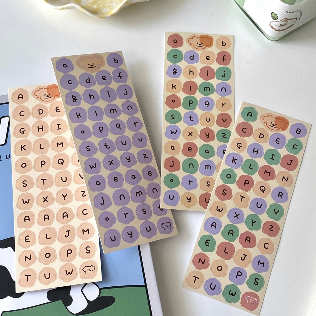 Sticker alphabet pastel