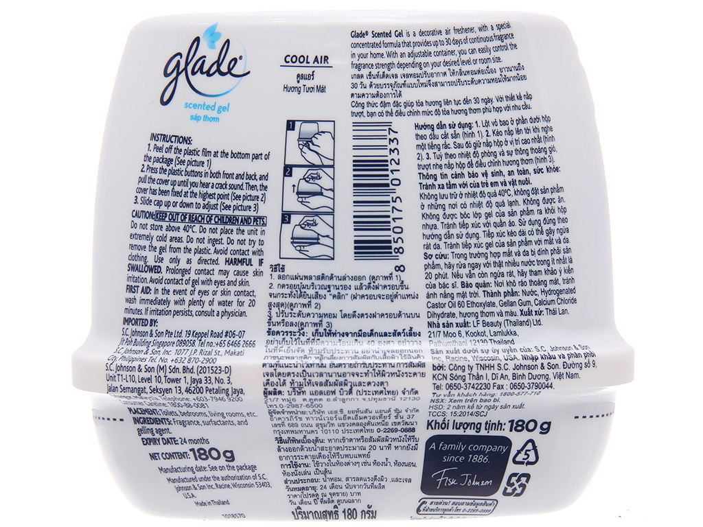 GLADE Sáp Thơm Hương Tươi Mát 180G