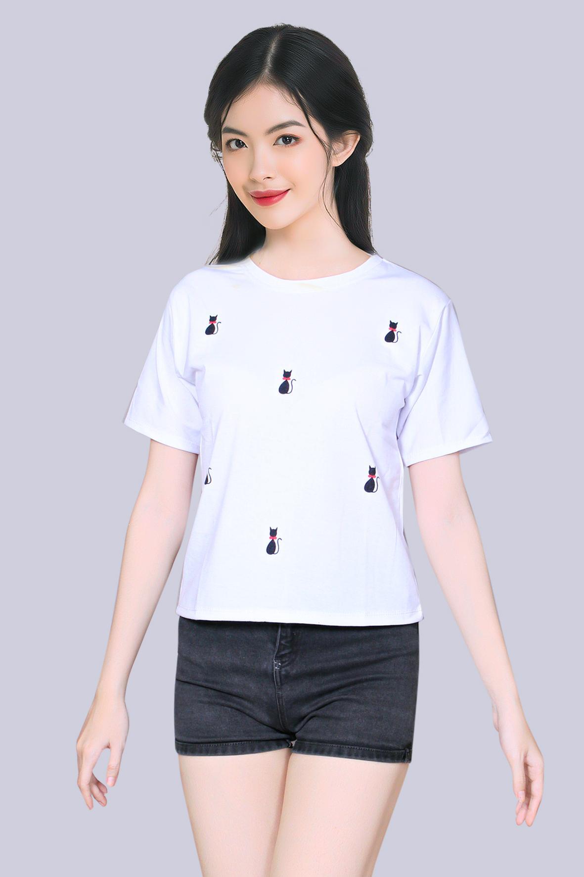 Áo Thun Nữ  Cổ Tròn Thời Trang Hàn Quốc- Sgr Ath02