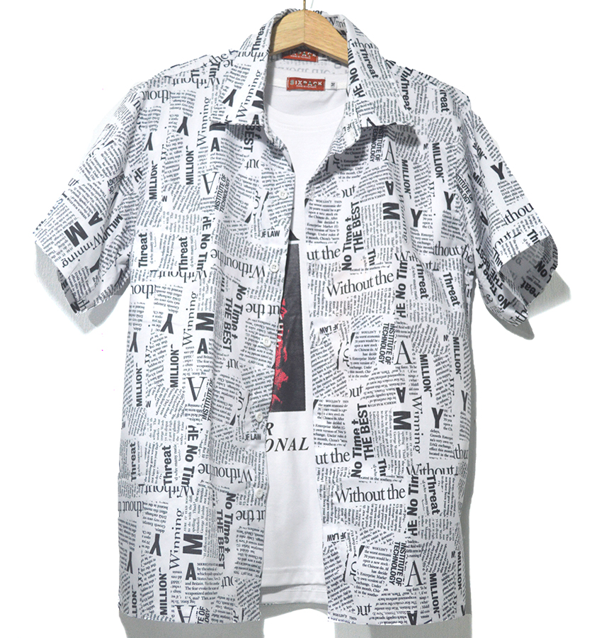 [HCMC] newspaper printing unisex shirts