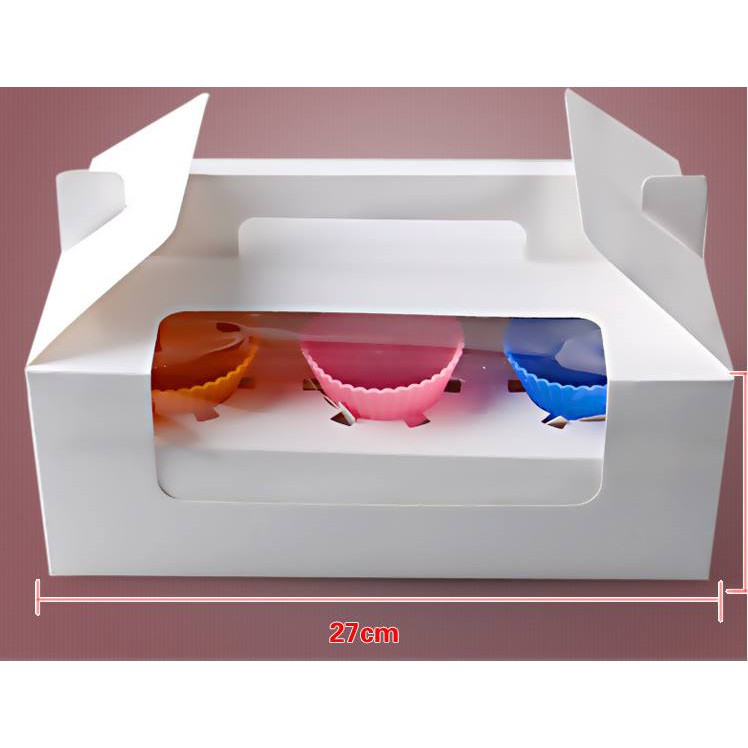 Hộp đựng cupcake 6 lỗ quai xách