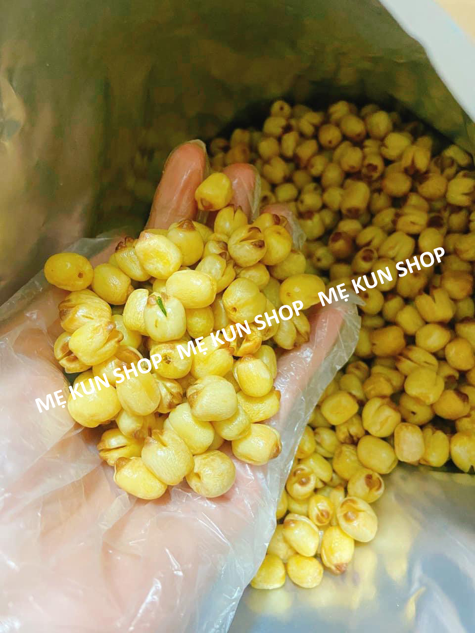 Hạt sen sấy giòn ăn liền không đường I long nhãn ôm sen không đường