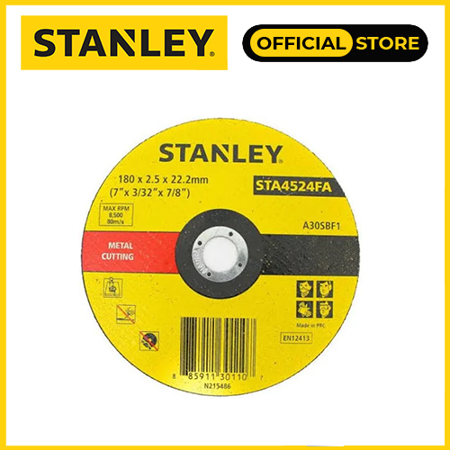Đá cắt inox và sắt Stanley 180 x 2.5 x 22mm STA4524FA