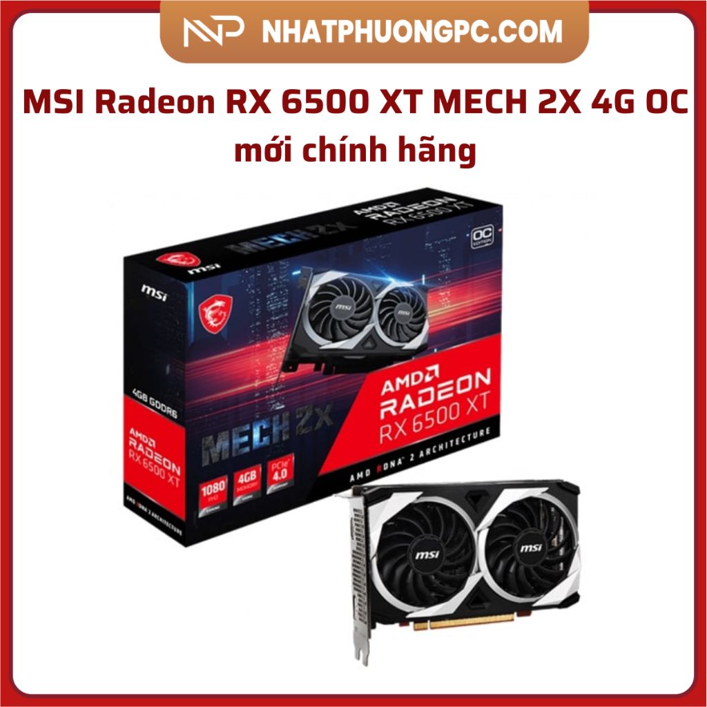 MSI Radeon RX 6500 XT MECH 2X 4G OC グラフィックスボード VD7987