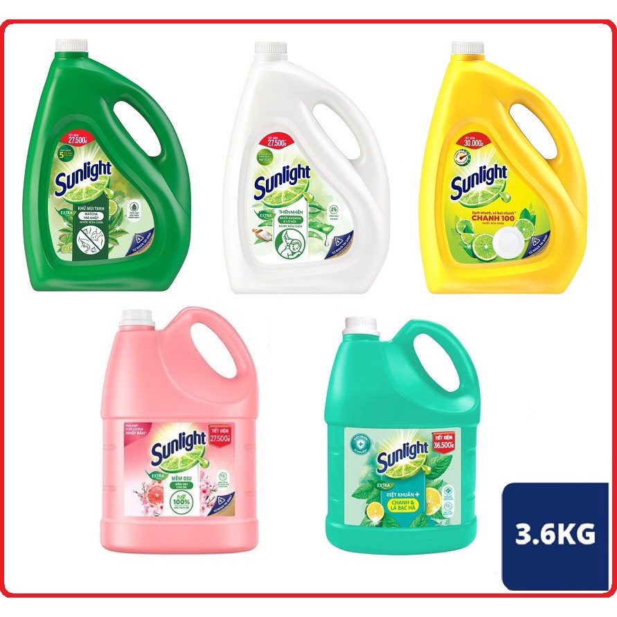 Nước rửa chén Sunlight can 3.5kg/ túi 3.4kg