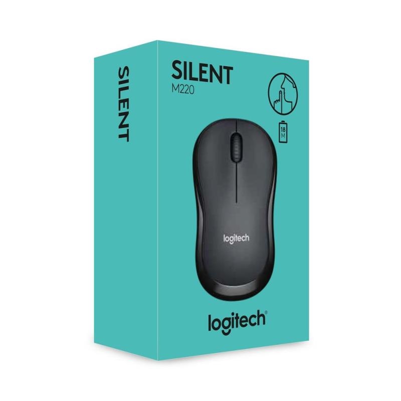 Chuột Không Dây Logitech M220 Không Tiếng Động- Có Công Tắc On/Off - Độ Nhạy Cao - Bảo Hành 12 Tháng