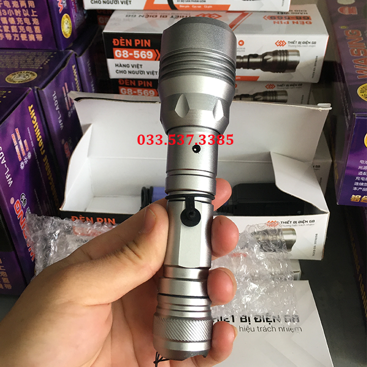 Den pin sieu sang, đèn pin chống nước G8 - 569