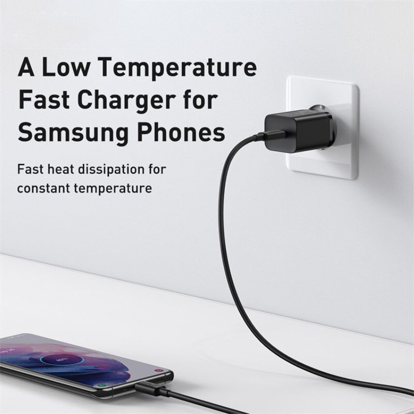 Bộ sạc nhanh Baseus Super Si 1C 25W Quick Charger Sets (PD/QC3.0 Quick charger, With Cable)- TZCCSUP