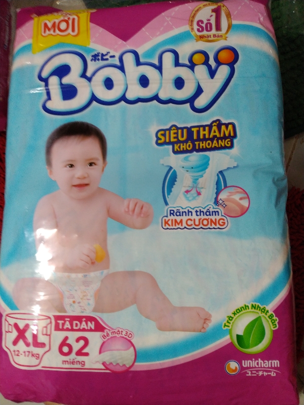 Tã dán bobby M76/L68/XL62/XXL56