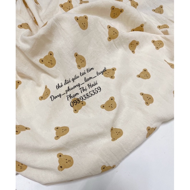 Vải thô đũi cara mẫu thiết kế riêng mềm mát may váy,bộ,đồ handmade