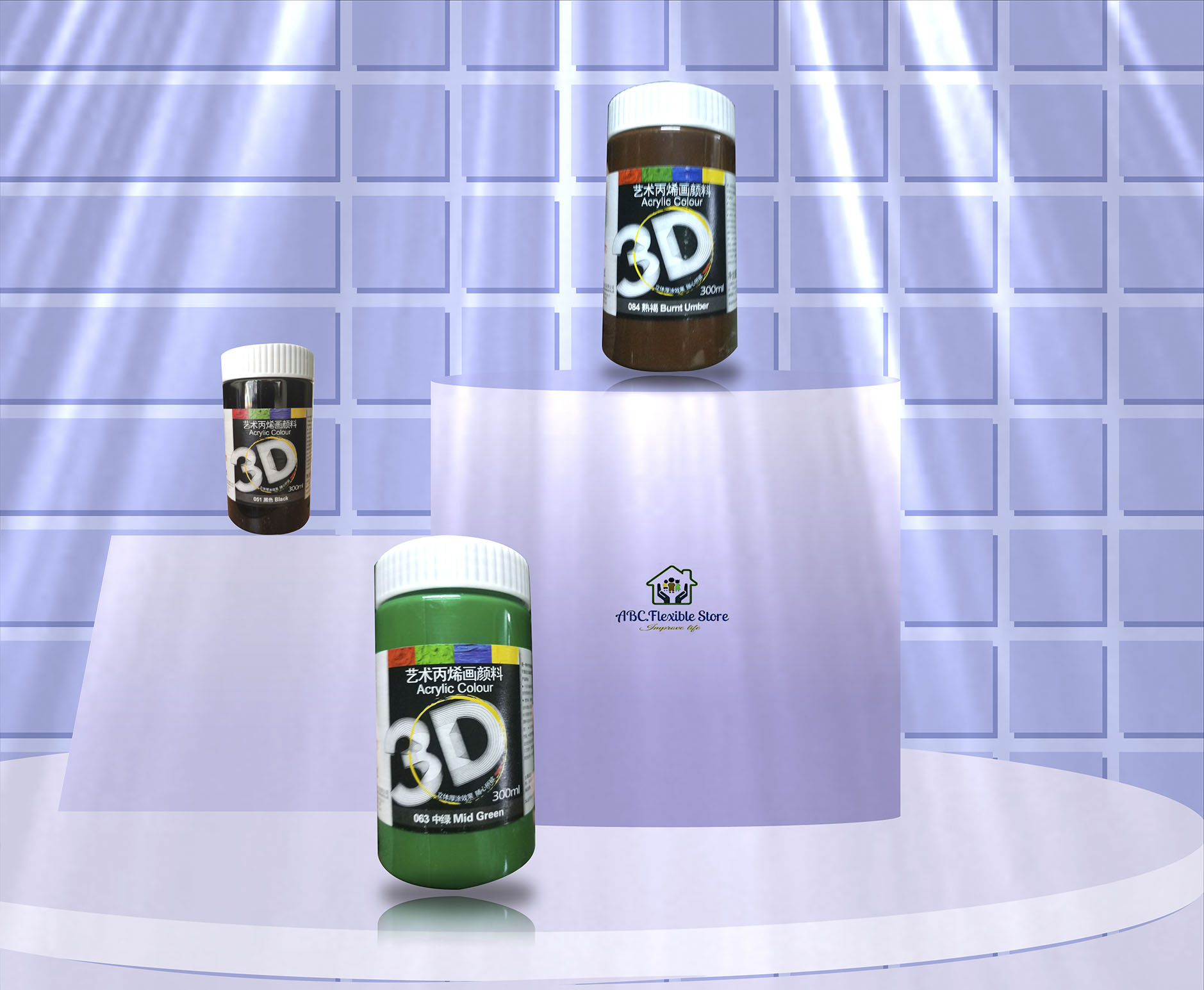 Màu Acrylic 3D, Màu Acrylic 300ml, 100 ml
