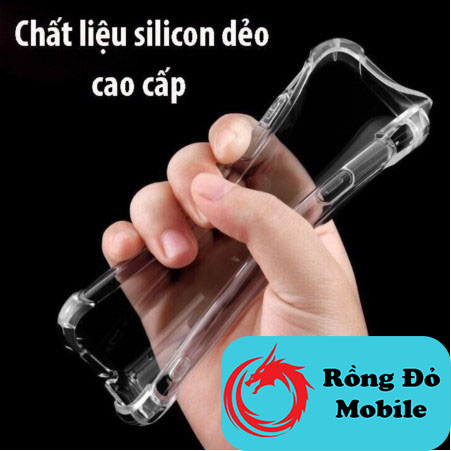 Ốp chống sốc iphone 4 góc 6/6Plus/7/7Plus/8/8Plus/X/XSMax/11/12/13 pro max trong suốt chống rơi vỡ - Rồng Đỏ Mobile