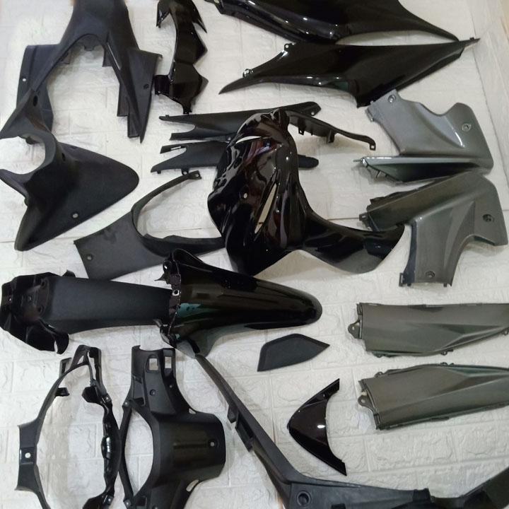 [TẶNG TEM] Bộ dàn áo xe nhựa ABS nguyên sinh WAVE S110 - RS110 màu ĐEN - có MIỄN PHÍ BỘ TEM xịn - k bay màu.